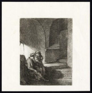 Antique Print-ROMAN CHARITY-CIMON-REMBRANDT-Picart-1734