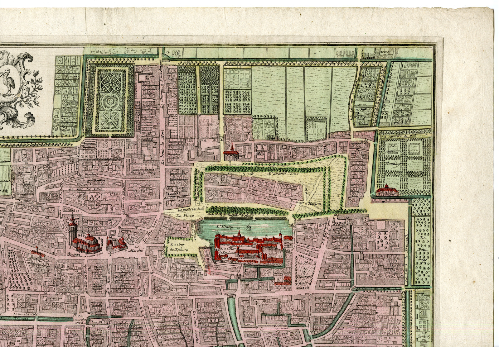 , Antique Map-Plan-THE HAGUE-‘S GRAVENHAGE-DEN HAAG-Tobias Conrad Lotter-c.1760, Pictura Antique Prints