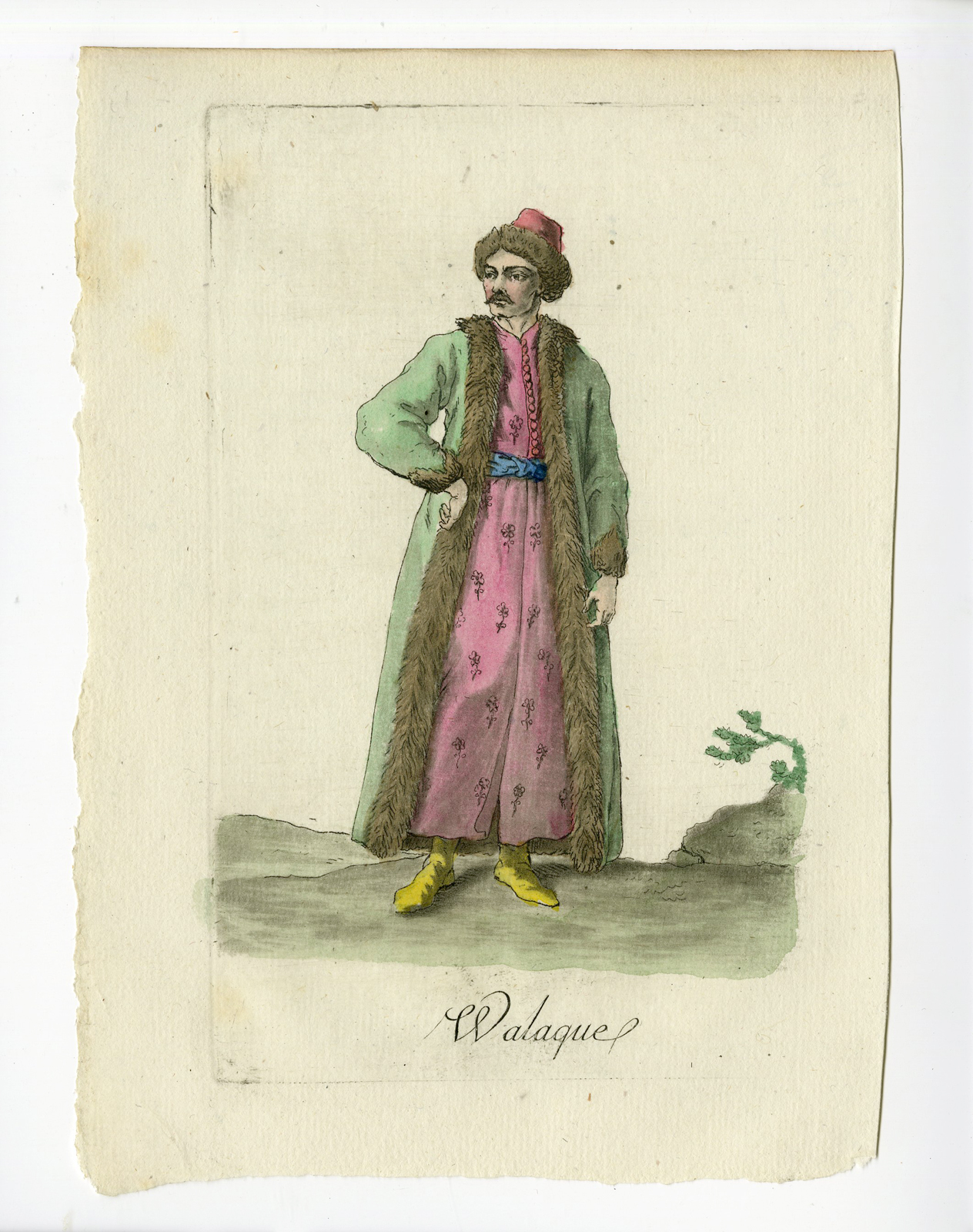 , Antique Print-MAN-WALONIA-BELGIUM-COSTUME-Desrais-Grasset-Mixelle-1784, Pictura Antique Prints