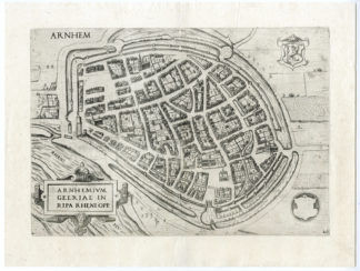 Antique Print-ARNHEM-BIRDSEYE VIEW-PLAN-Guicciardini-1613