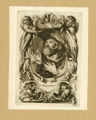 2 Antique Prints-SAINT PHILIP-SIMON-APOSTLES-Galle-c.1650-later ed.