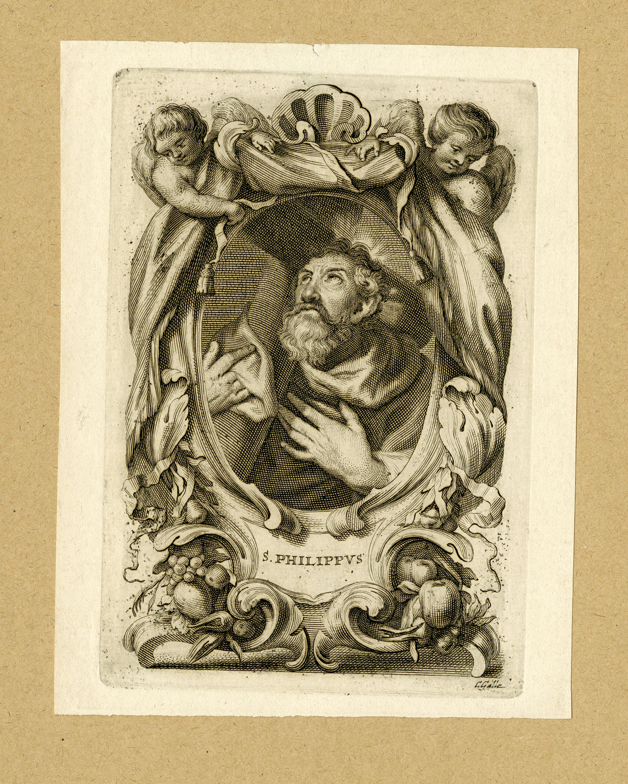 , 2 Antique Prints-SAINT PHILIP-SIMON-APOSTLES-Galle-c.1650-later ed., Pictura Antique Prints