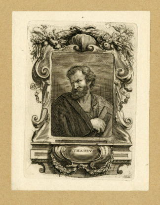 Antique Print-SAINT THADEUS-APOSTLE-Galle-c.1650-later ed.