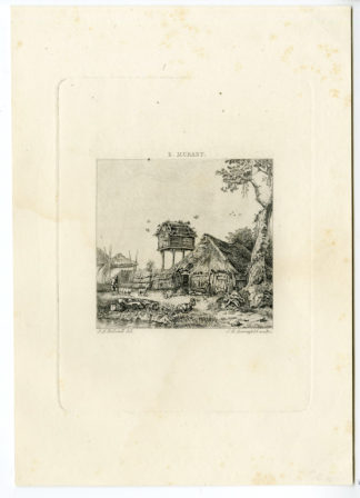 Antique Print-LANDSCAPE-FARM-PIFEONS-HOG-GOAT-Boland-Murant-Rennefeld-c.1880
