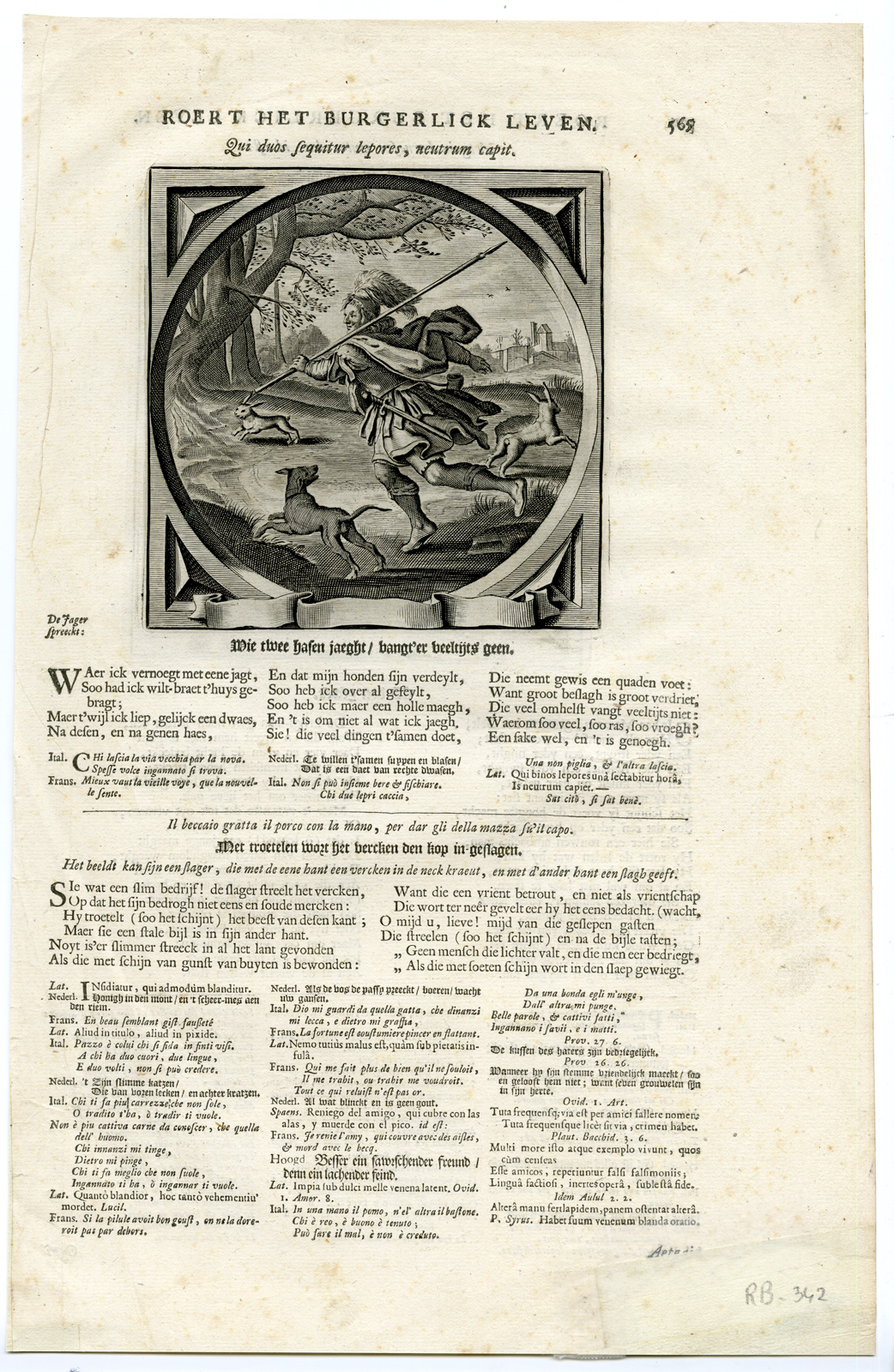 , 2 Antique Prints-MONEY COUNTS-HUNTING HARES-Cats-1655, Pictura Antique Prints