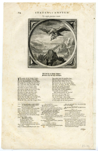 2 Antique Prints-FOOLS-DONKEY-EAGLE-Cats-Matham-1655