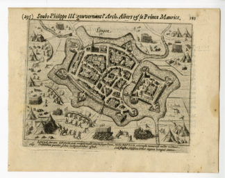 Antique Print-LINGEN-GERMANY-EIGHTY YEAR WAR-Baudartius-1616
