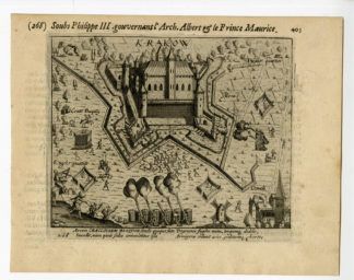 Antique Print-KRAKOW-CRACAU CASTLE-KREFELD-Baudartius-1616