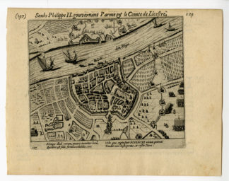 2 Antique Prints-BONN-RHINE-EIGHTY YEAR WAR-Baudartius-1616