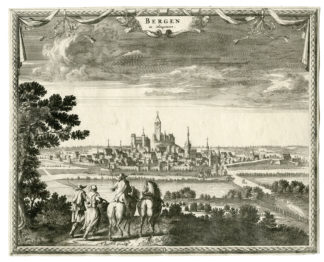 Rare Antique Print-BERGEN-MONS-HENEGOUWEN-HAINALT-F. de Wit-c.1690