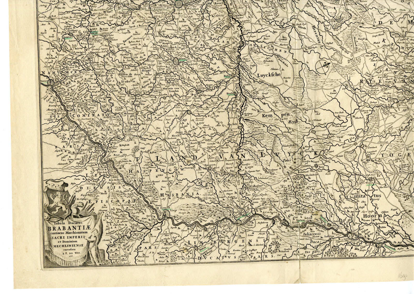 , Antique Print-BRABANT-BRABANTIAE-Anonymous-1666, Pictura Antique Prints