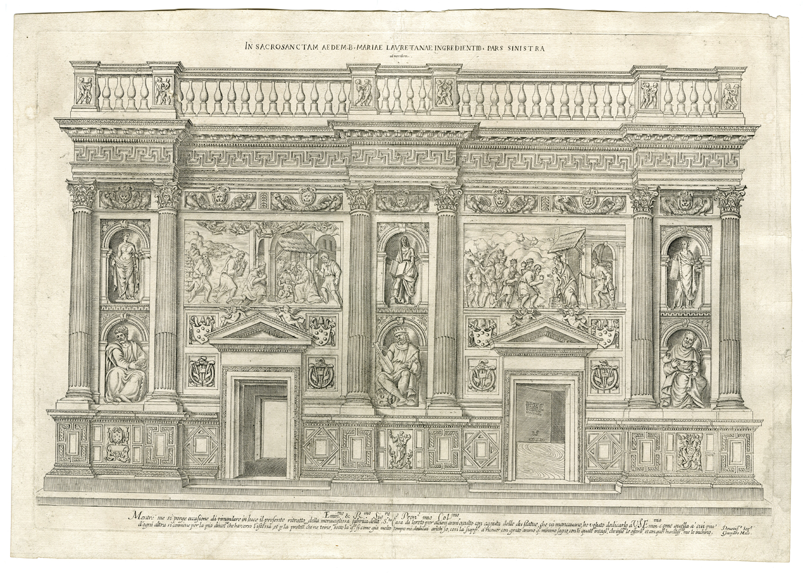 , Antique Print-ST. LORENZO-FLORENCE-WALL-Molo-c.1600, Pictura Antique Prints