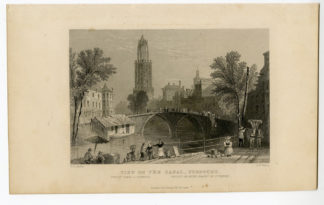 Antique Print-OUDE GRACHT-OLD CANAL-UTRECHT-Batlett-Payne-c.1850