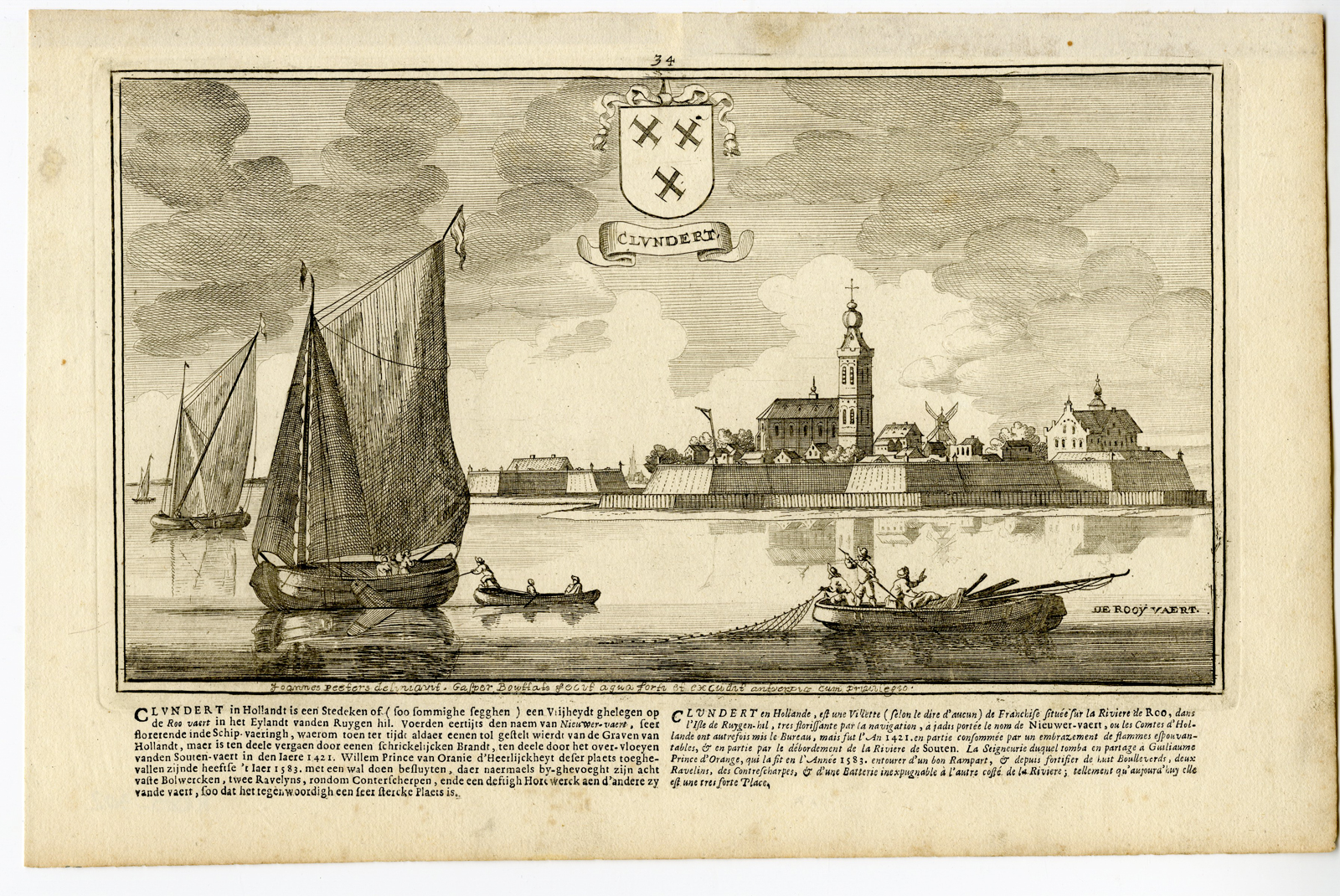 , Antique Print-KLUNDERT-CLUNDERT-Peeters-Bouttats-1680, Pictura Antique Prints