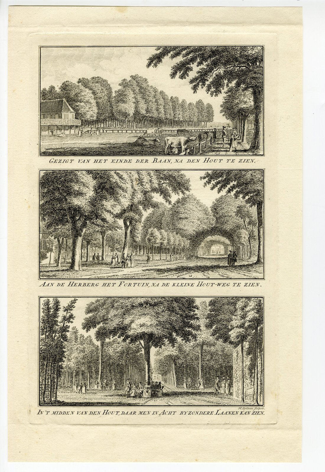 , Antique Print-HAARLEMMERHOUT-HAARLEM-Spilman-1761, Pictura Antique Prints