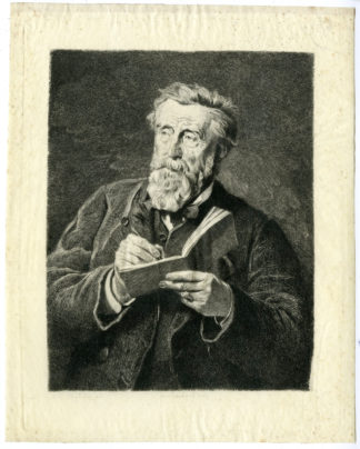 Antique Master Print-PORTRAIT HENRI HARPIGNIES-Léon Gaucherel-Dubufe-19th.c