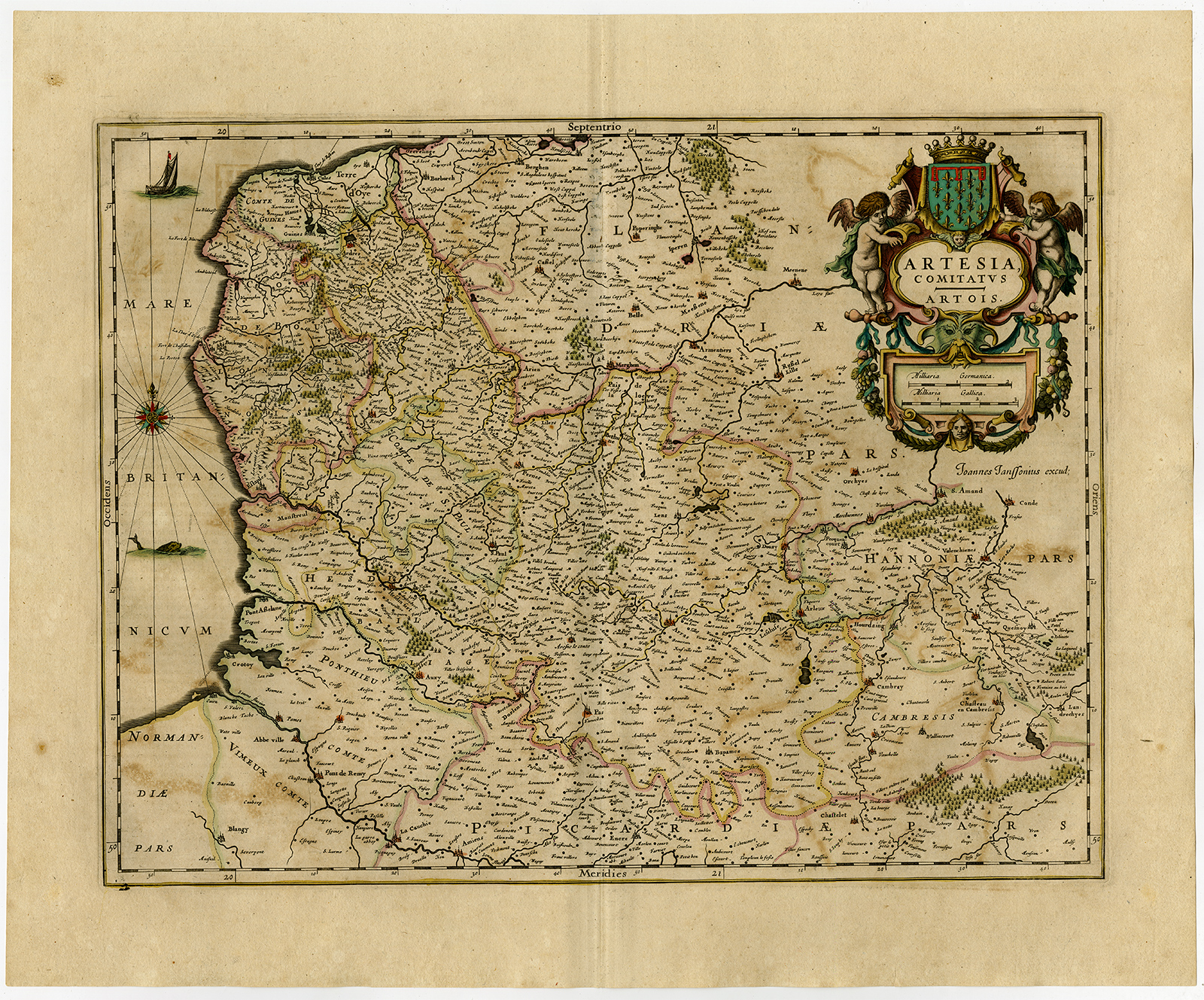 Ab9786 416x346 Antique Print-FRANCE- ARTOIS-ARTESIA-Janssonius-1647