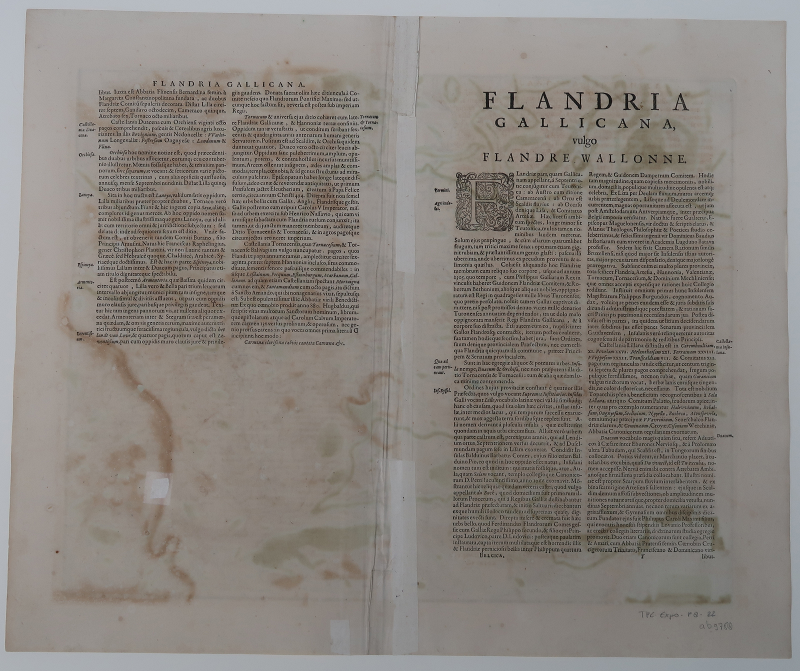 , Antique Print-FRANCE-ARLEUX-DOUAY-TOURNAY-LILLE-Janssonius-1647, Pictura Antique Prints