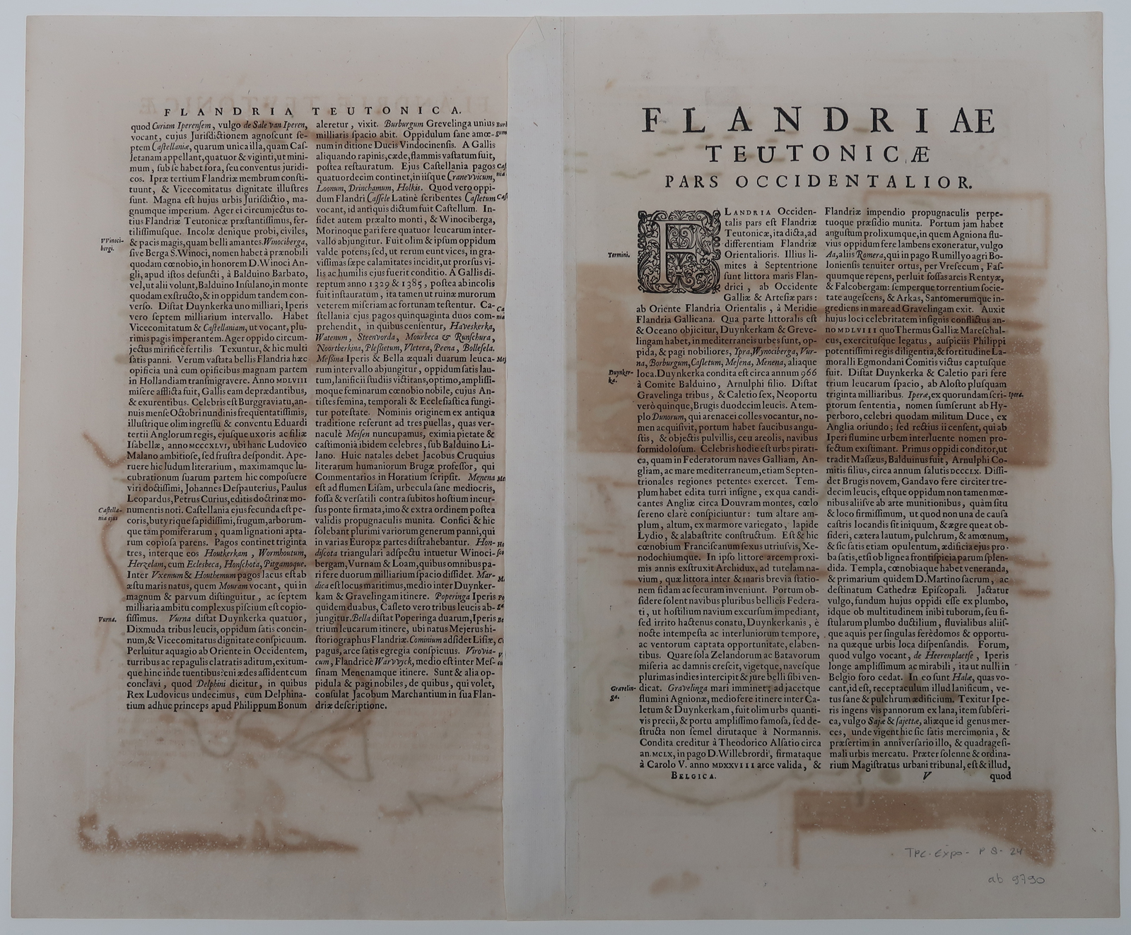Ab9790r 416x344 Antique Print-CALAIS-NIEUWPOORT-BELGIUM-SAINT OMER-Janssonius-1647 - Image 2