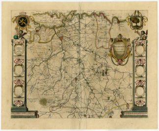 Antique Print-BRABANT-EINDHOVEN-WEERT-DEN BOSCH-RAVENSTEIN-GRAVE-Janssonius-1647