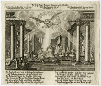 Antique Print-ANGEL-JAKOB BLESSING SONS OF JOZEF-Anonymous-c.1650