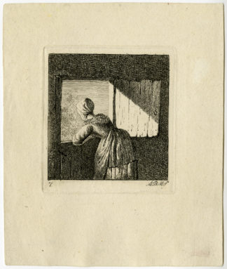 Antique Print-MAID-DUTCH INTERIOR-TRADITIONAL COSTUME-ARMY ARTIST-de Man-1828