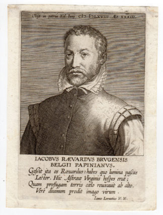 Antique Print-SCIENTIST-JACOB REYVAERT-WRITER-BRUGHES-FLEMISH-Galle-1604