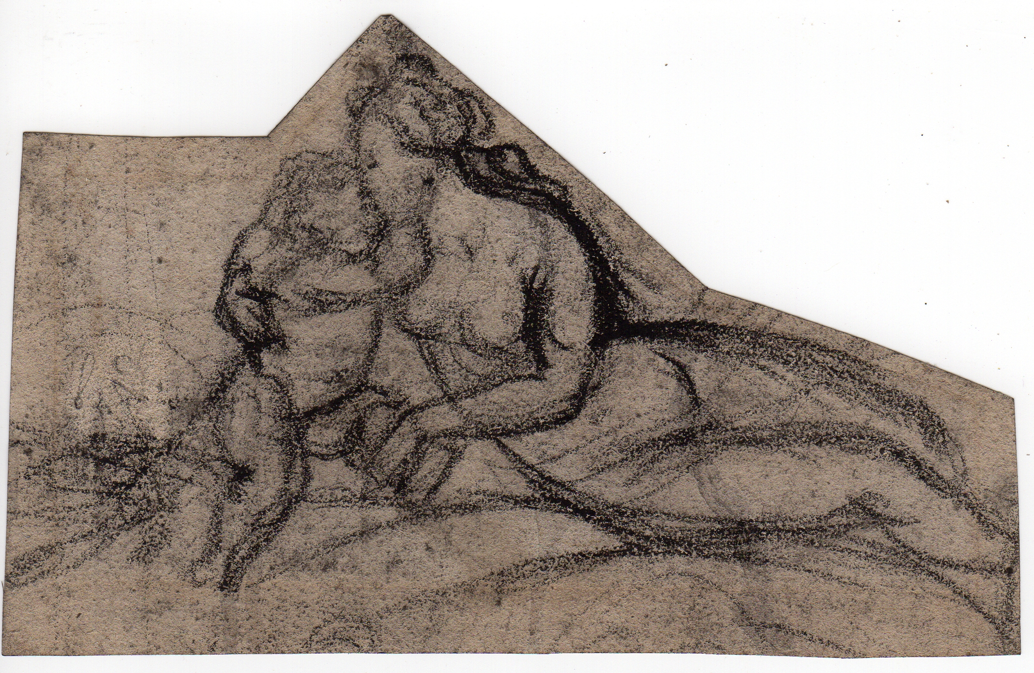 , Antique Drawing-MOTHER-CHILD-MADONNA-MALE PORTRAIT-NUDE-Anonymous-c.1835, Pictura Antique Prints