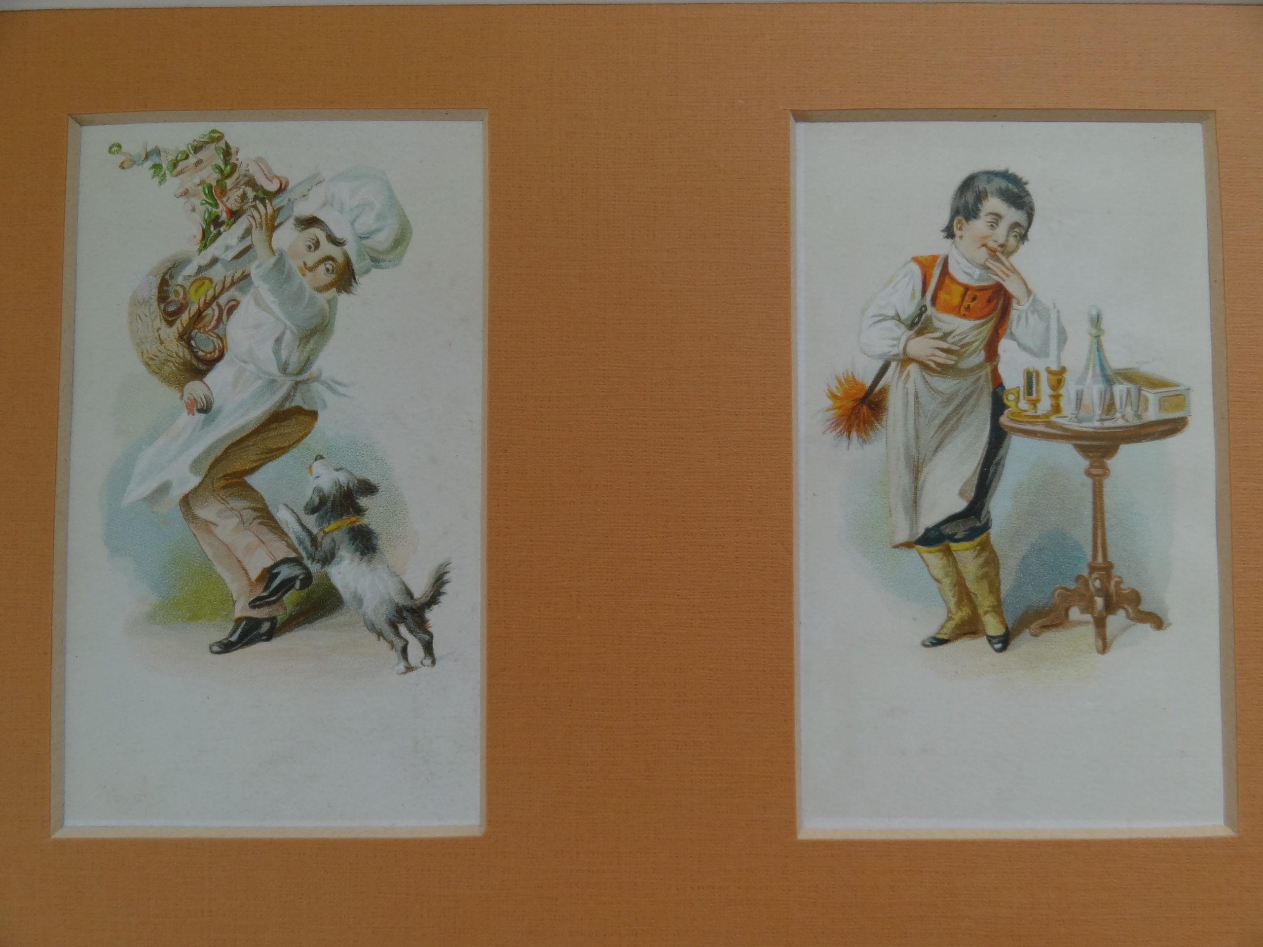 , 4 Antique Prints-COMIC-SATIRE-FUNNY-SERVANTS-Anonymous-c.1920, Pictura Antique Prints