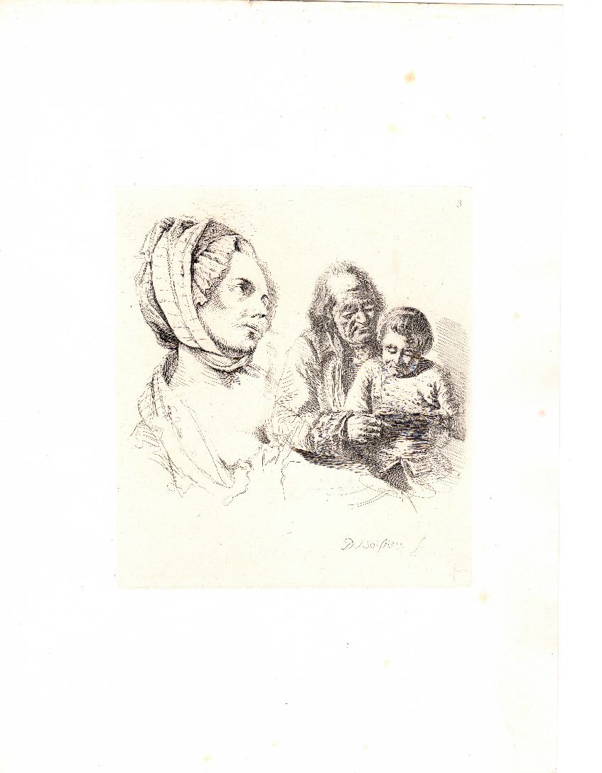 , Antique Print-READING-FASHION-PORTRAIT-Boissieu-c. 1850, Pictura Antique Prints