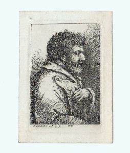 , 4 Antique Prints-PORTRAIT – TWO MAN SMILING – CIRCULAR PRINT -Deuchar-1780, Pictura Antique Prints