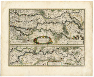 Antique Print-RHENI ET MOSAE-RHINE-WAAL-MAAS-Blaeu -1635