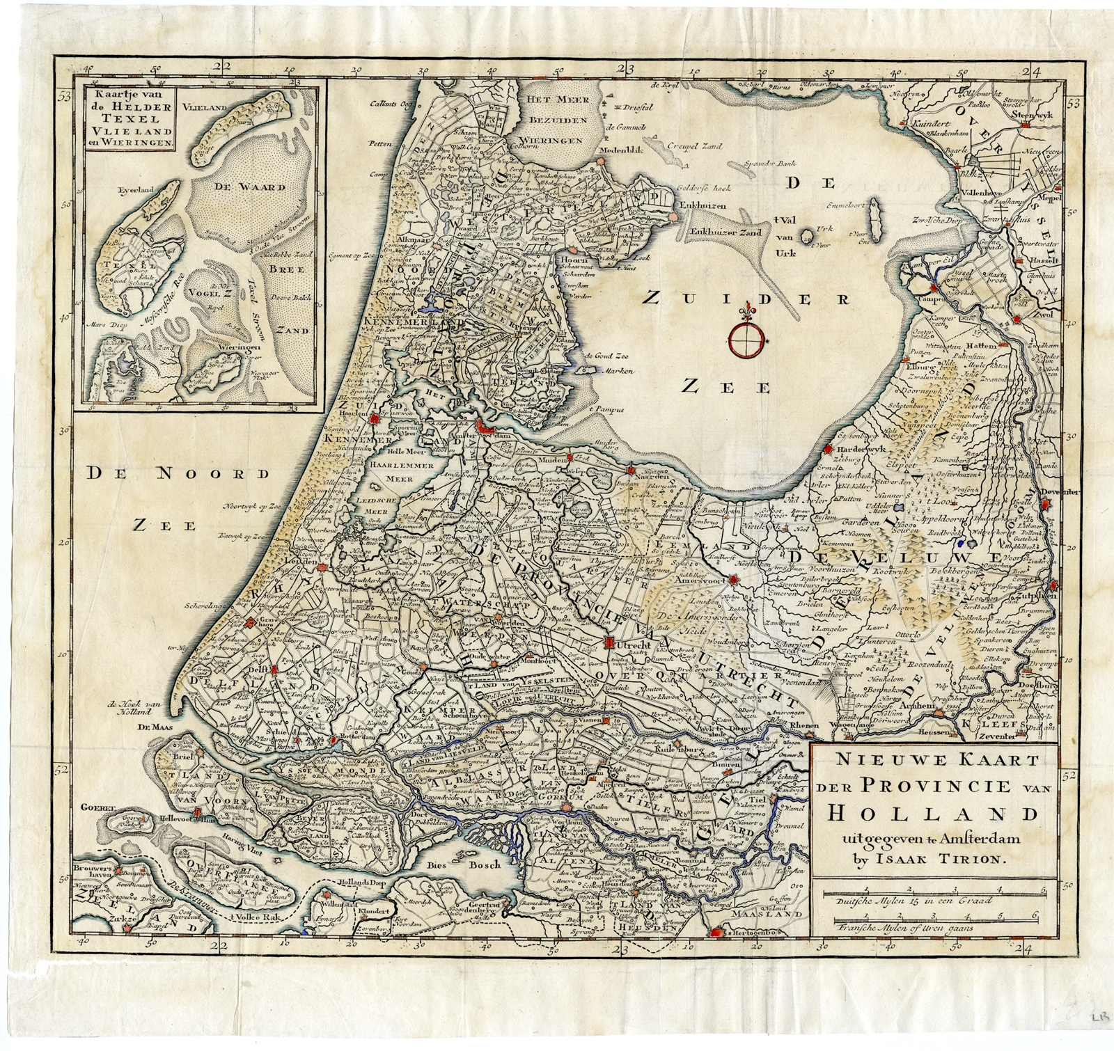 , Antique Print-HOLLAND-NETHERLANDS-UTRECHT-TEXEL-Tirion-c.1750, Pictura Antique Prints