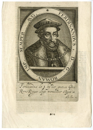 4 Antique Prints-FRANCISCO VALDEZ-DE MENDOZA-FERDINAND-FOUQUET-De Clerc-c. 1650