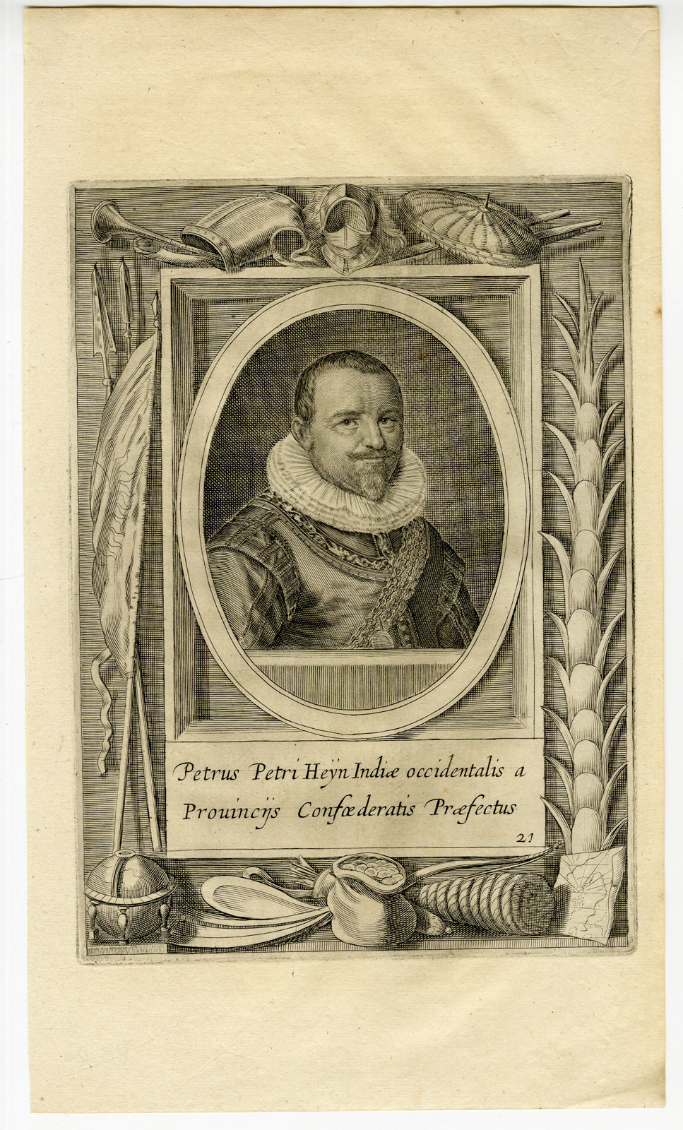, Antique Print-PORTRAIT-PIET HEIN-HEYN-HEIJN-ADMIRAL-Janssonius-1630, Pictura Antique Prints