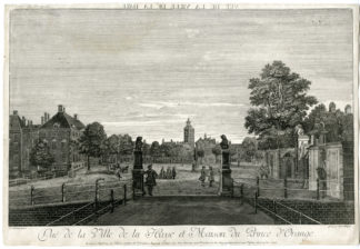 Antique Print-THE HAGUE-VIEW-OPTICAL PRINT-Merken-Wangner-c.1780