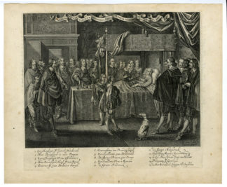 Antique Print-DEATH-FREDERIK-HENDRIK-STADTHOLDER-Venne-van Dalen-c.1700