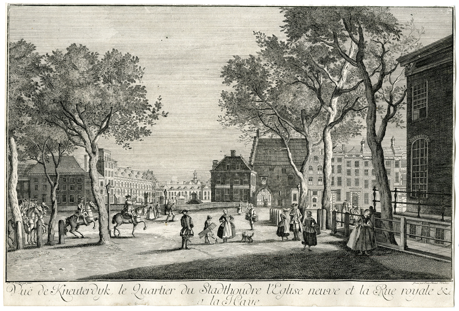 , Antique Print-KNEUTERDIJK-BUITENHOF-THE HAGUE-la Fargue-Winckler-1764, Pictura Antique Prints