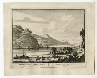 Antique Print-HAMERSTEIN-RHINE RIVER VIEW-Schenk-van Call-c.1690