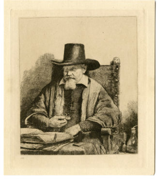 2 Antique Prints-PHOTOGRAVURE-REMBRANDT ETCHINGS-Anonymous-20th.c.