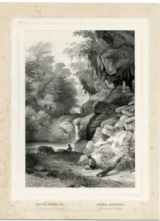 Antique Print-BATU GANTUNG-MALUKU-AMBON-INDONESIA-van de Velde-Lauters-1844