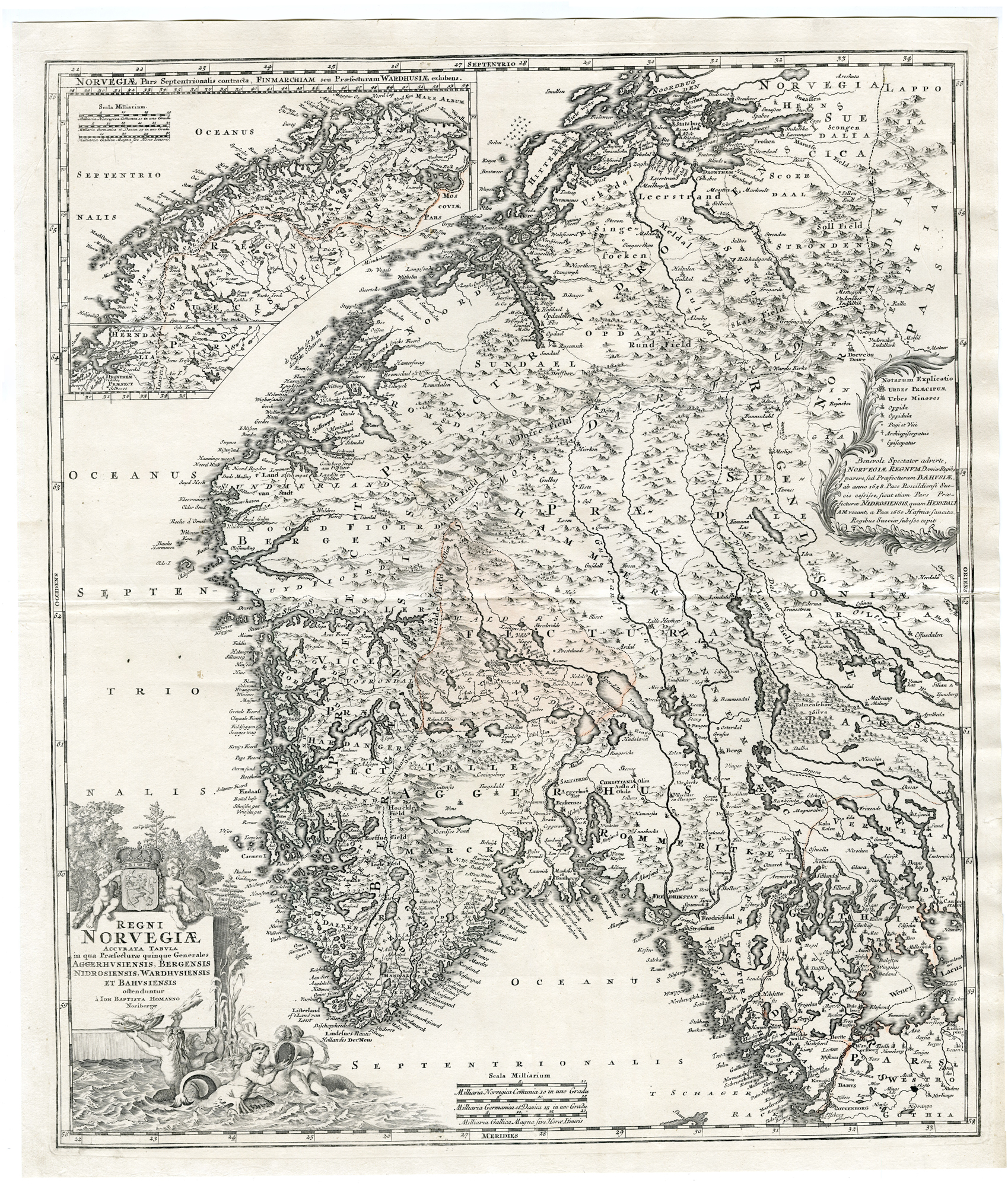 Pco 10671 416x490 Antique Print-NORWAY-SWEDEN-Homann-1716