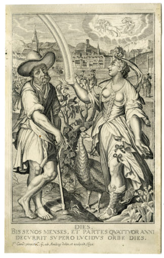 Antique Master Print-DIES-DAY-ALLEGORY-Candido-Amling-17th.c.