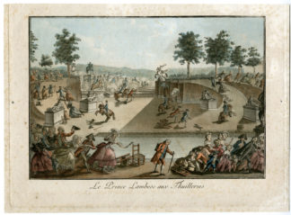 Rare Antique Print-FRENCH REVOLUTION-LAMBESC AT THE TUILLERIES-le Campion-1789