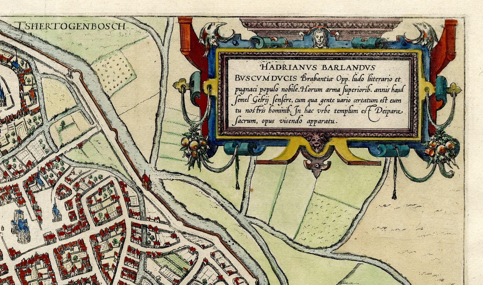 , Antique Print-PLAN-‘S-HERTOGENBOSCH-Braun-Hogenberg-1588, Pictura Antique Prints