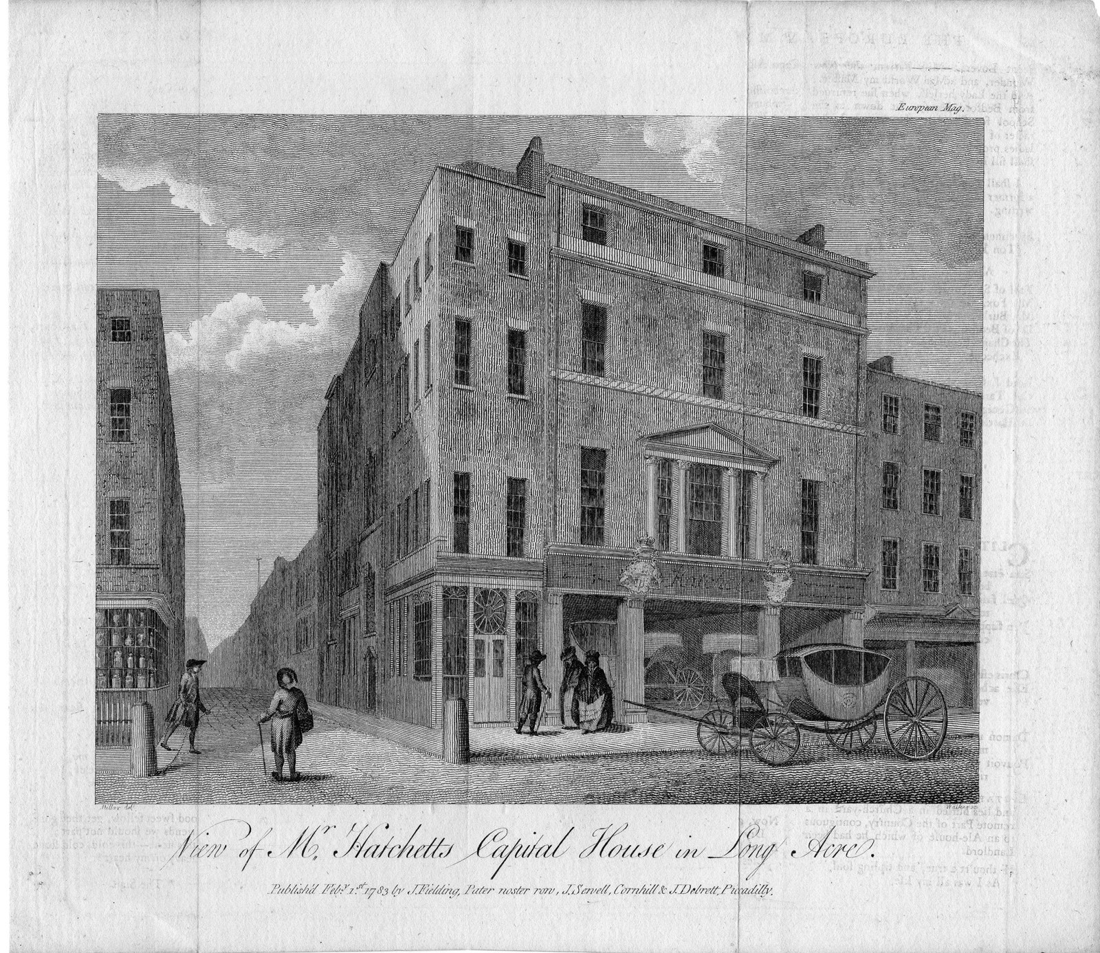 RB 0681 416x360 Antique Print-HATCHETTS CAPITAL HOUSE-LONDON-LONG ACRE-Walker-1783