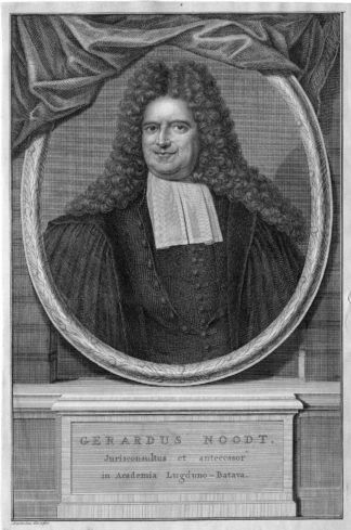 Antique Print-GERHARD NOODT-LAW PROFESSOR-LEIDEN-van der Laan-c. 1720