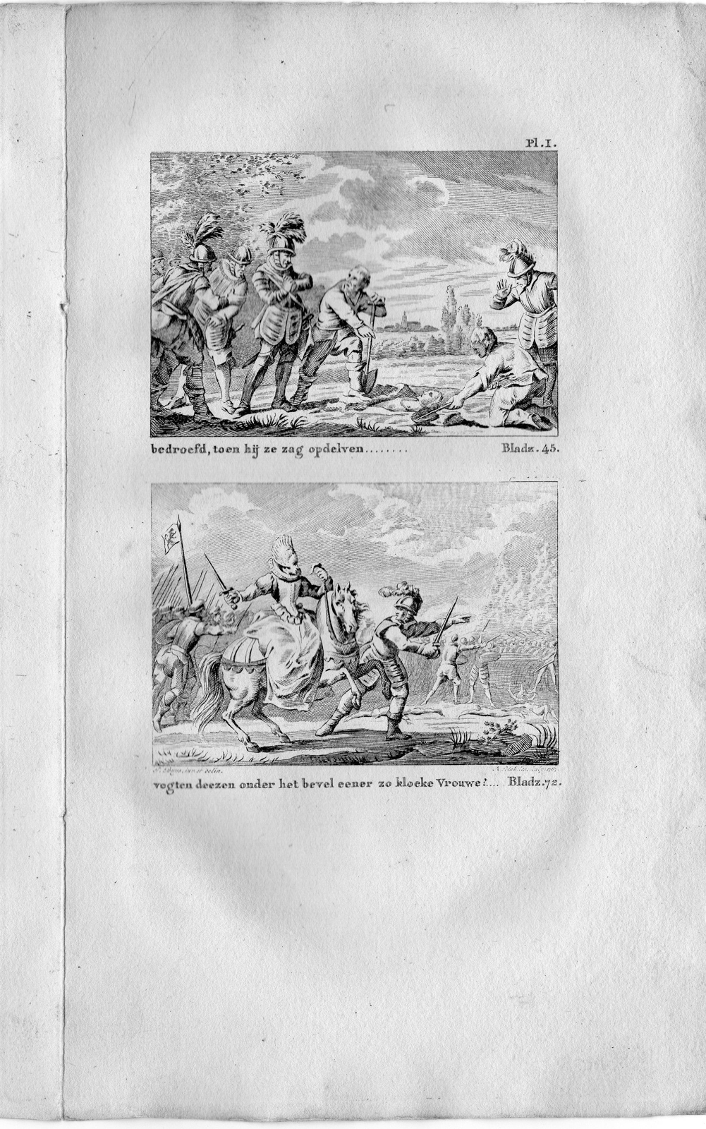 , Antique Print-DUTCH HISTORY-BATTLE-SOLDIER-WAR-Buys-Vinkeles-1787, Pictura Antique Prints