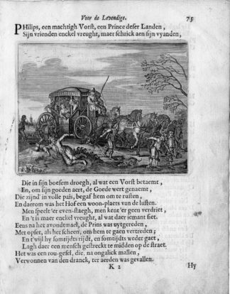 Antique Print-PRINCE PHILIPS-CARRIAGE-DRUNKEN MAN-DOGS-Cats-1656