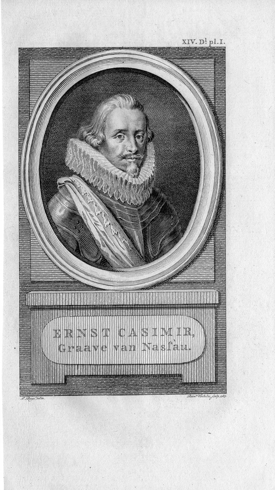 , Antique Print-ERNST CASIMIR-COUNT OF NASSAU DIETZ-Buys-Vinkeles-1785, Pictura Antique Prints
